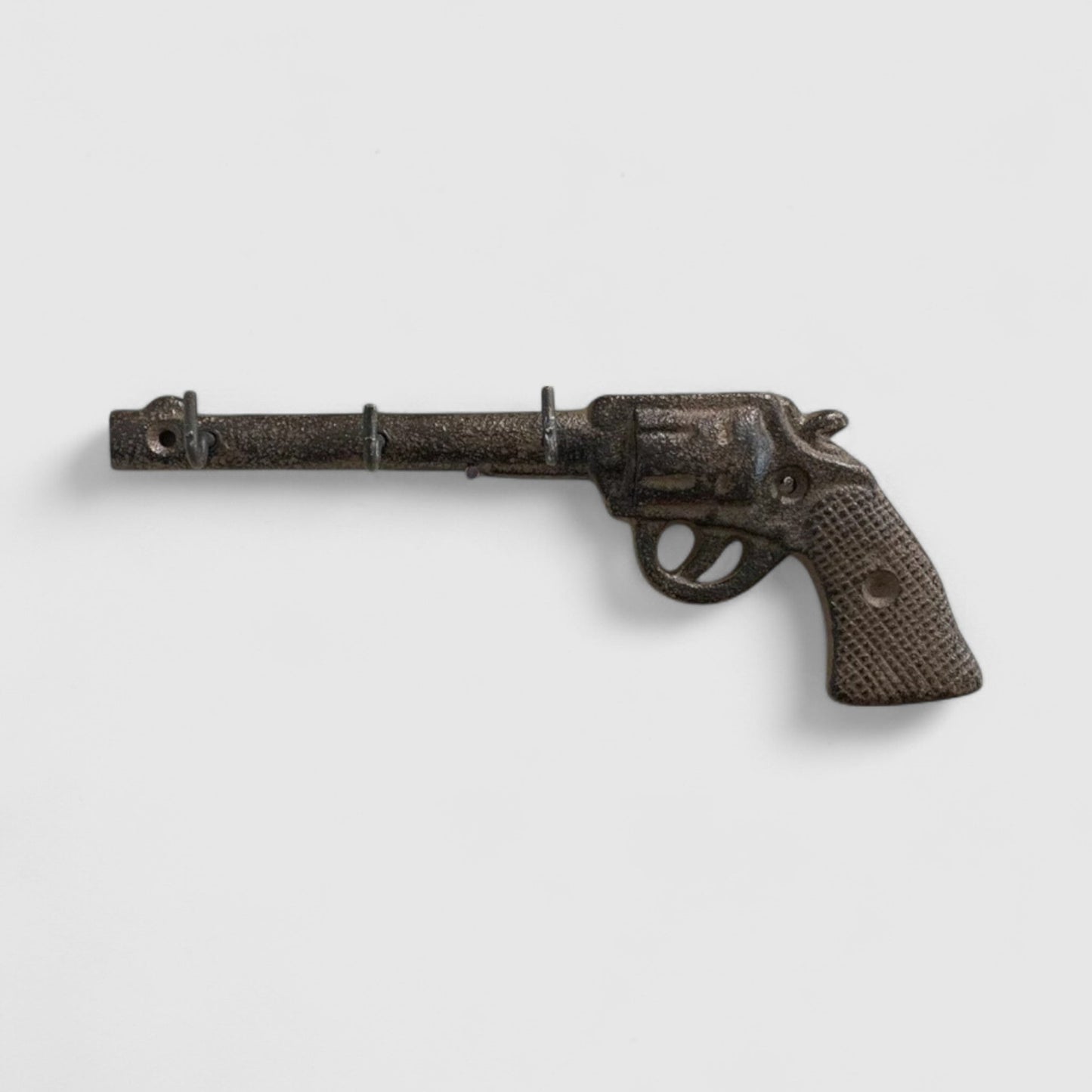 Revolver Gun Wall Hooks, Cast Iron Western for Coats, Keys or Hats