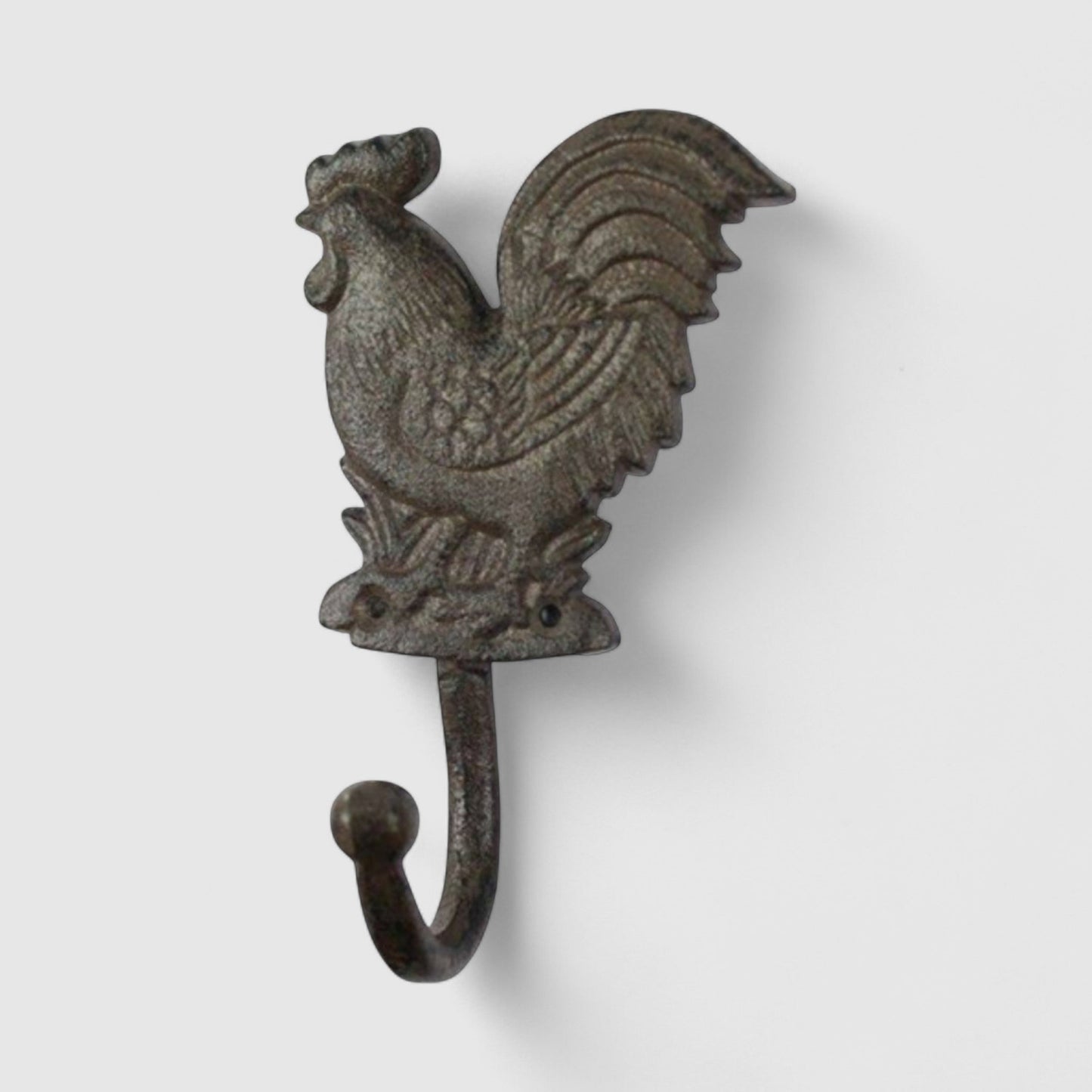 Rooster Wall Hook, Cast Iron Farmhouse Kitchen for Towels, Keys or Aprons