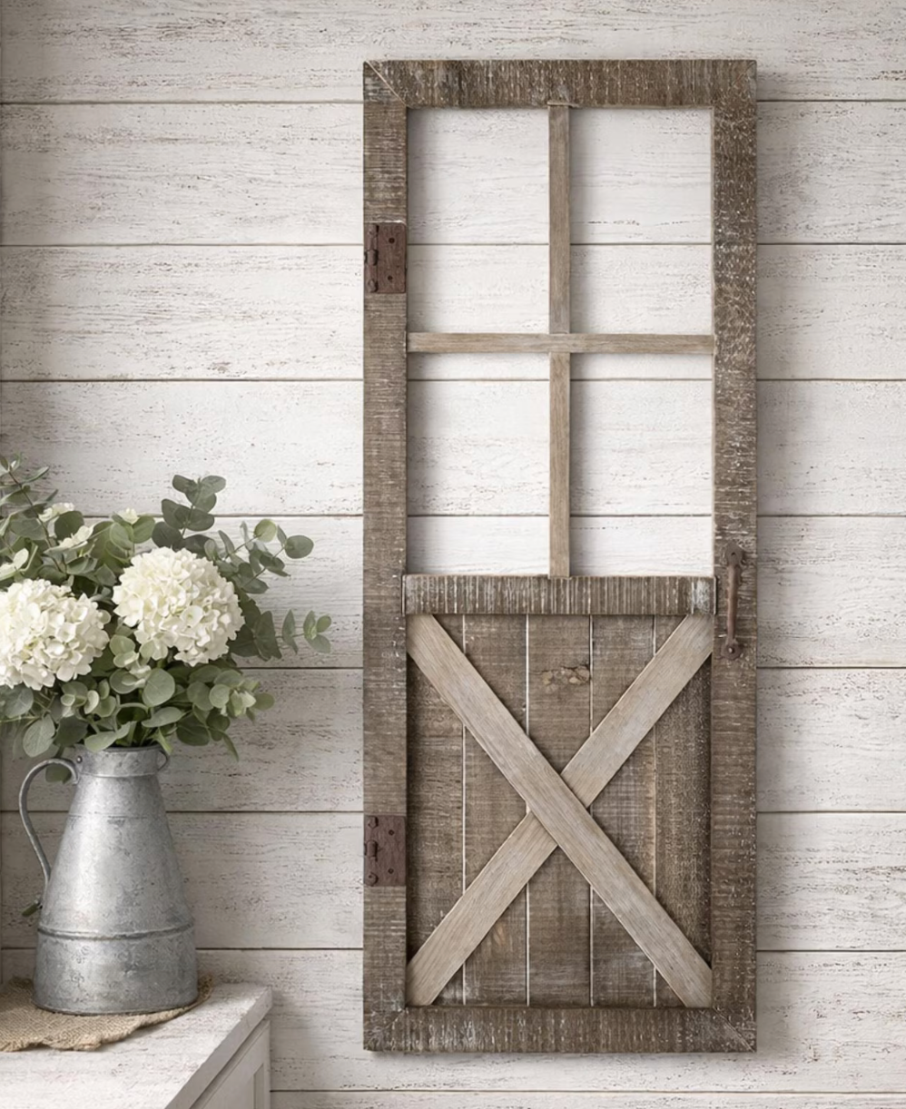 Rustic Barn Door Wood Wall Decor